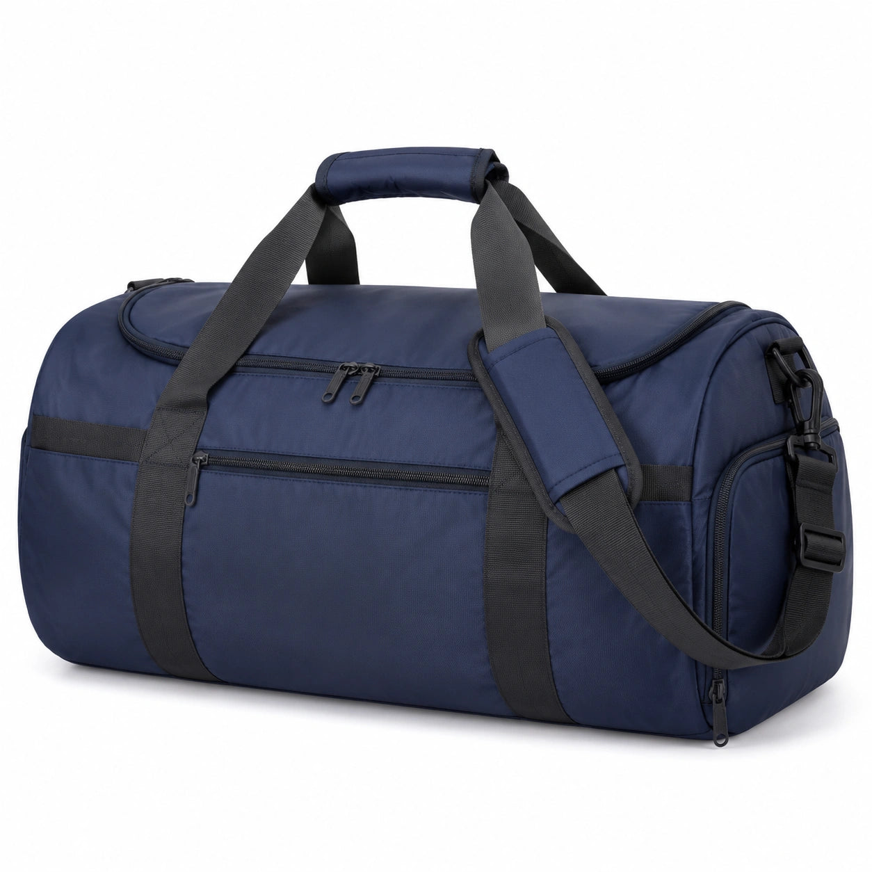 Sporttasche 55 cm aus Polyester Dunkelblau für Reise und Sport mit Schultergurt
