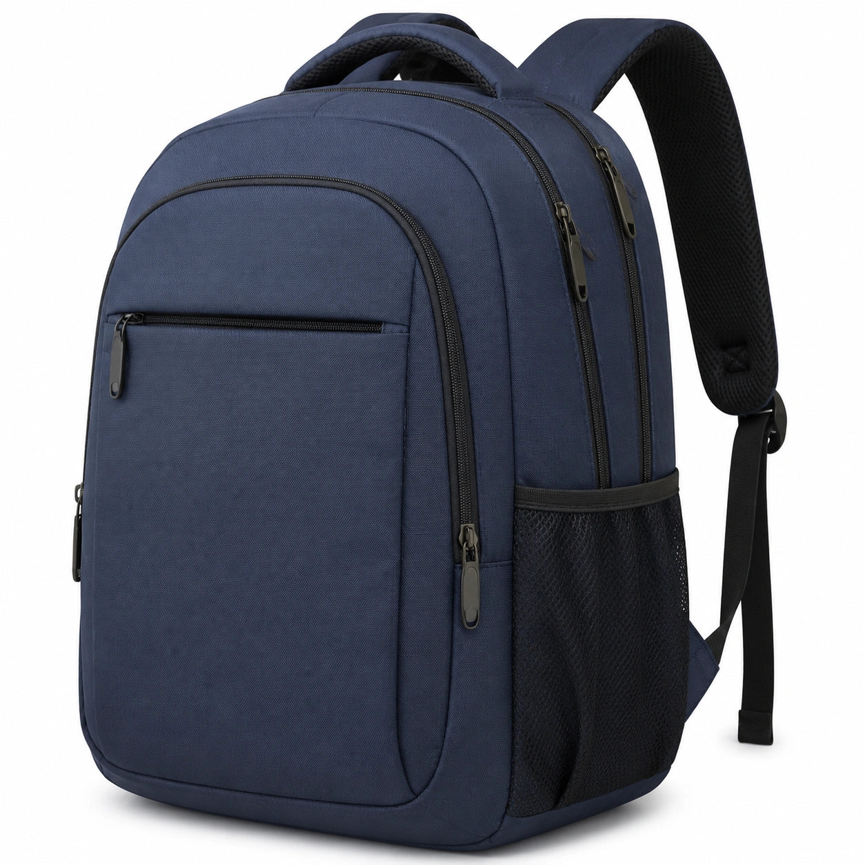 Rucksack 32 × 18 × 45 cm Textil Dunkelblau mit Reißverschluss für Alltag und Reisen