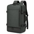 Reiserucksack 32 x 20 x 50 cm Polyester Dunkelgrün mit Tragegriff und Kompressionsriemen